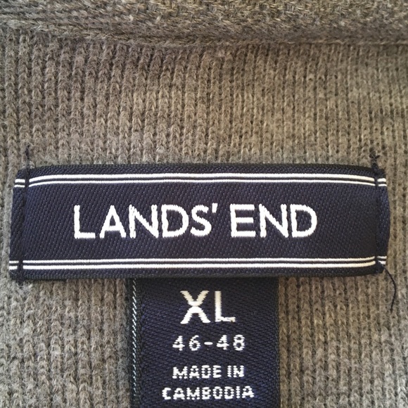 Lands End Window Pane Plaid  Quarter Zip - Picture 4 of 6